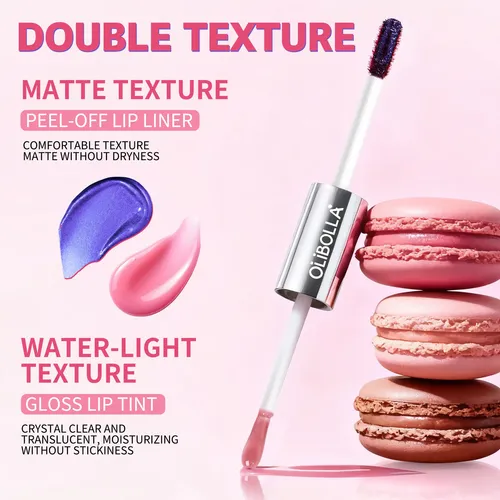 Set 4 Delineadores Labiales Azul Peel Off Volumen Agua