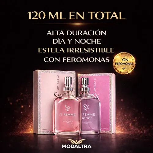 Combo Perfume Mujer Feromonas Femme Vainilla Floral Sexitive