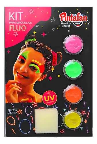 Kit Maquillaje Multicolor Fluo X4