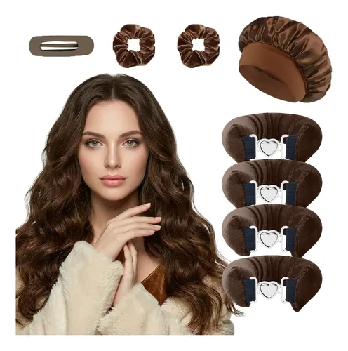 Rulos De Cabello Twigtun  Set Jumbo De 4 Piezas Con Gorro