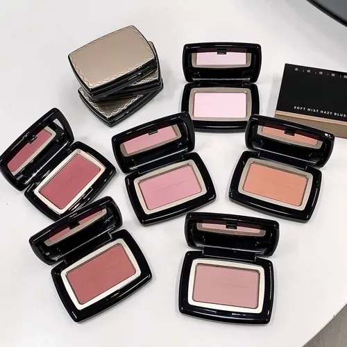 Blush En Polvo Compacto Con Espejo Para Uso Diario