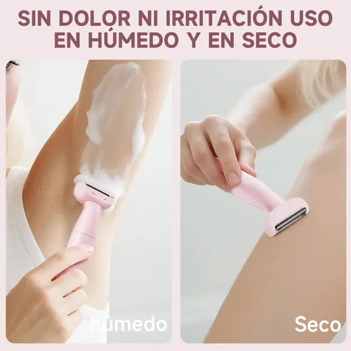 Depiladora Para Bikini Mujer 3 En 1 Recargable Portátil Electrica Rasuradora Húmeda O Seca Adecuado Para Partes Íntimas Zona Axilas Y Todo El Cuerpo Enchen