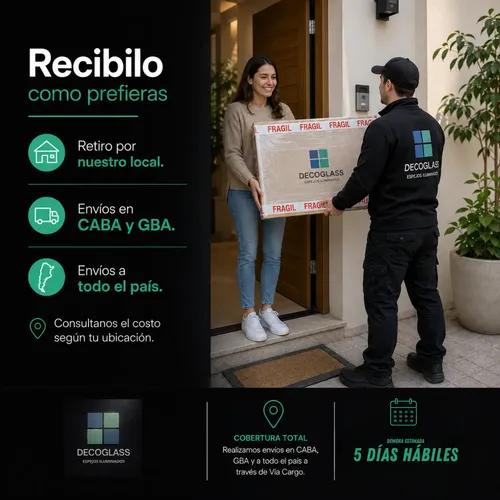 Espejo Luz Led Touch 50 X 85 Pastilla Para Baño Accesorios