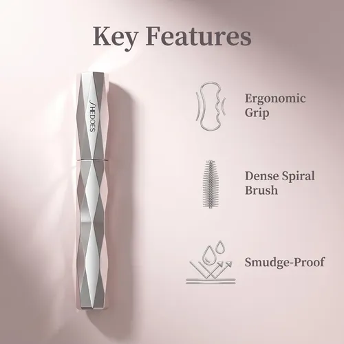 Máscara De Pestañas Shedoes 3d Diamond Mirror, Voluminizador 10ml