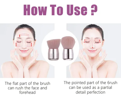 Polvo Suelto En Forma De Hongo Para Colorete Facial Líquido,