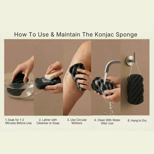 Set Exfoliante Coreano De Cáñamo Y Konjac Para Cuerpo