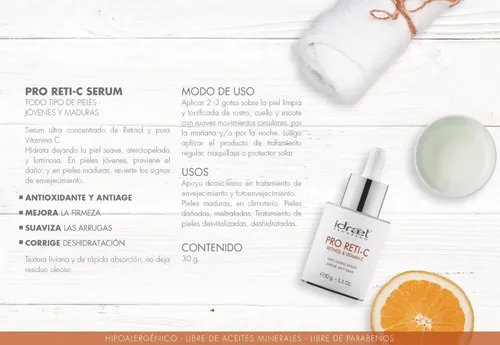 Serum Retinol Vitamina C Pro Reti-c Anti Age 30gr Idraet