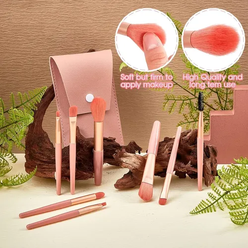 Set De Brochas De Maquillaje De Viaje De 6 Piezas, Incluye B