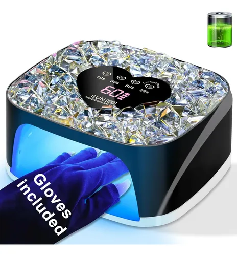 Lámpara Uv Led Negra Profesional Para Secado De Uñas