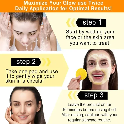 Mcúrcuma Kojic Ácido De Limpieza Almohadillas 50 Cuentasx