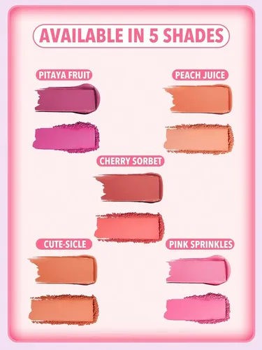 Sheglam – Cheek 2 Cheek Blush Duo – Polvo+crema Tono Del Maquillaje Cherry Sorbet