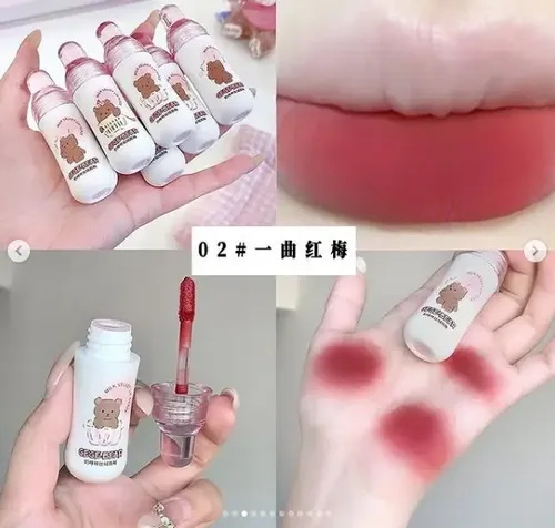 Gege Bear Labial Mate Terciopelo Milk Velvet Botellita
