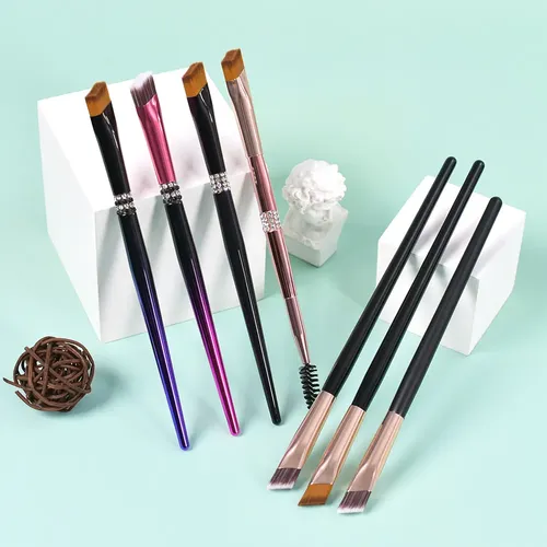 Set De 5 Brochas De Cejas Línea Cabello Cuadrada