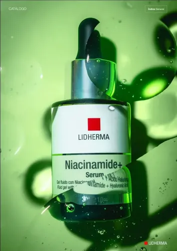 Niacinamide+ Serum Niacinamida 10% Y Hialurónico Lidherma Momento de aplicación Día/Noche Tipo de piel Todo tipo de piel