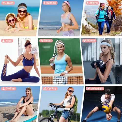 Diadema Colorida Para Deportes, Yoga, 14 Piezas