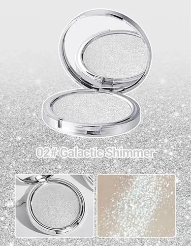 Iluminador Facial En Polvo Erinde Shimmer, Crema A Polvo