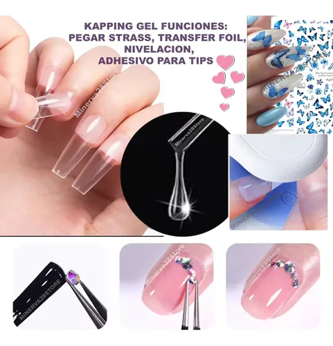 Kit Uñas Soft Gel Kapping Gel Navi Cabina Bombon Lima Sponge