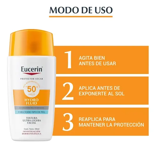 Eucerin Protector Solar Facial Hydro Fluid Fps50+ 50 Ml