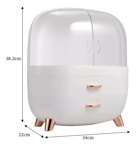 Porta Cosméticos Organizador Maquillaje Makeup Capsula Blanco