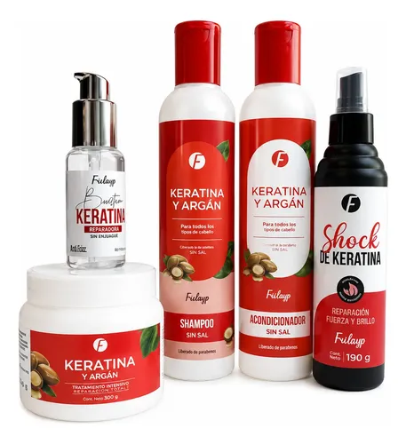 Kit Keratina Y Argan Frilayp Sh+ac+serum+spray+mascara