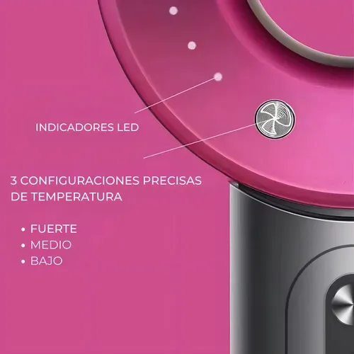 Secador De Pelo Tipo Dyson Supersonic 5 Accesorios Fucsia