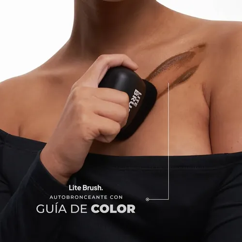 Autobronceante Black Air Mousse 150ml Litebrush Con Guía Color Hipoalergénico