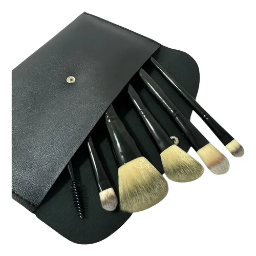 Set X6 Pinceles Brochas Kabuki Con Estuche Classic Base Ojos