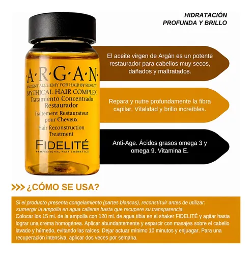 Ampolla Capilar Fidelite Mythical Argan Restauradora X4