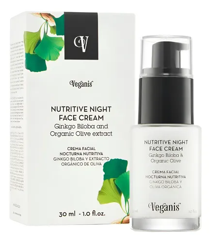 Veganis Crema Facial De Noche Nutritiva Ginkgo Biloba X30ml