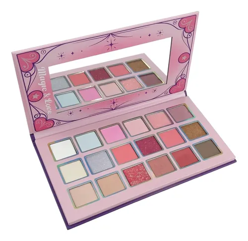 Paleta De Maquillaje 18 Tonos Sombras Para Ojos Con Espejo