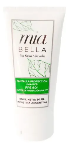 Mia Bella Protector Solar Facial Con Aloe Vera Fps 60