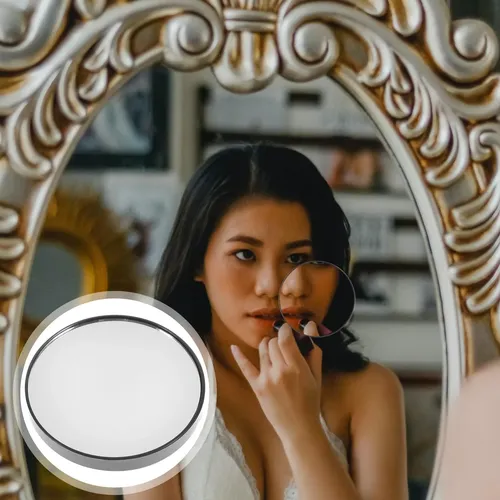 Espejo De Maquillaje Con Aumento 5x Frcolor 2 Unidades