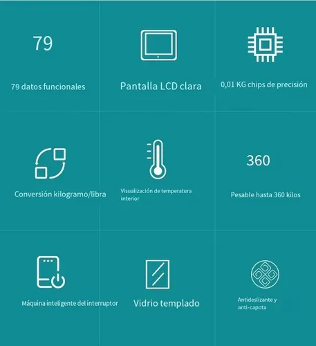Báscula De Baño Digital Inteligente Recargable For Pesarse