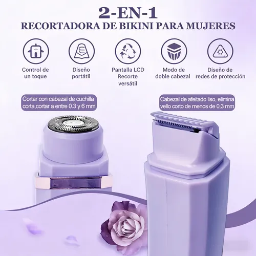 Xi Depiladora Para Mujer De Bikini Electrica Doble Cabeza