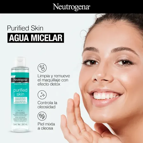 Neutrogena Agua Micelar Desmaquillante Purifiend Skin X200ml