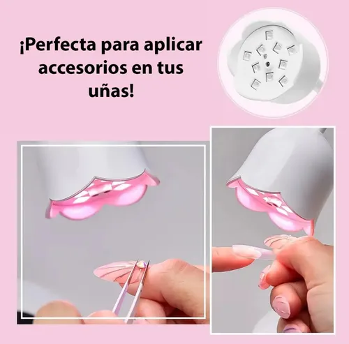 Cabina Lámpara Uv/led Flor 2 Uñas, Softgel París Night