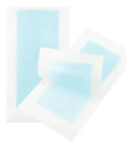 10pcs Papel De Lado Tiras De Cerafría Para Depilación Azul