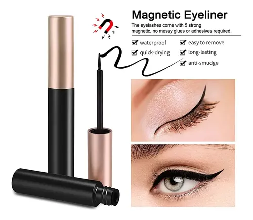 Delineador Negro Con Extensión Magnética Para Pestañas Con P