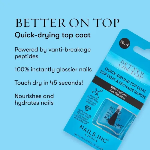 Esmalte Nails Inc Better On Top Con Péptidos 0.47 Fl Oz
