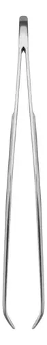 Pinza de acero inoxidable recta con diseño de cejas, color plateado, de Lanossi