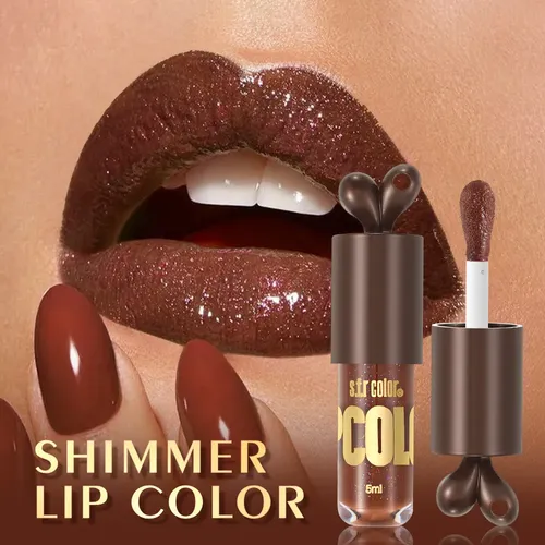Brillo De Labios Hidratante En Espejo De Color Chocolate, Br 01