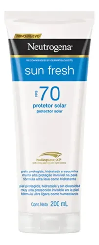 Protector solar Neutrogena Sun Fresh Protetor Solar Sun Fresh 70FPS en crema 200mL