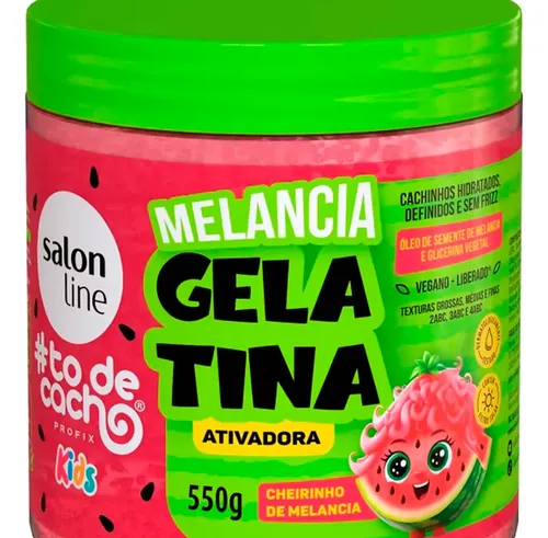 Salon Line To De Cacho Kids Gelatina Anti Frizz Sandia 550gr