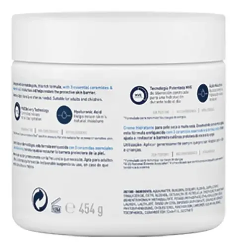Cerave Crema Hidratante Pote X 454 Ml Sin Fragancia