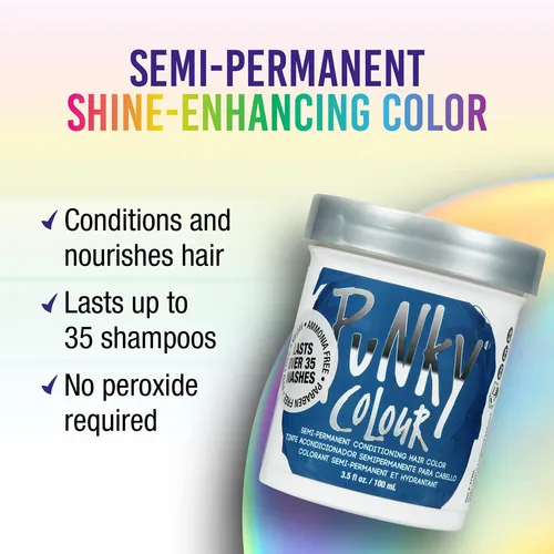 Tinte Semipermanente Punky Midnight Blue, 3.5 Fl Oz