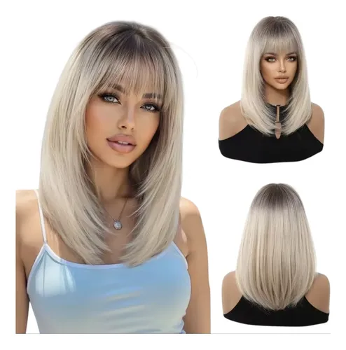 Peluca Simil Natural Balayage Perfecta Bellísima