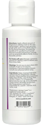 Crema Calmante De Magnesio 4 Oz