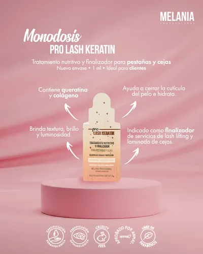 Monodosis Pro Lash Keratin Melania Nutrición Pestañas X20