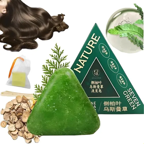 Jabón Para El Cabello Con Hojas De Ciprés, Con 12 Extractos