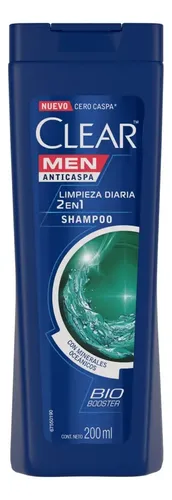 Shampoo Clear Men Limpieza Diaria en botella de 200mL por 1 unidad